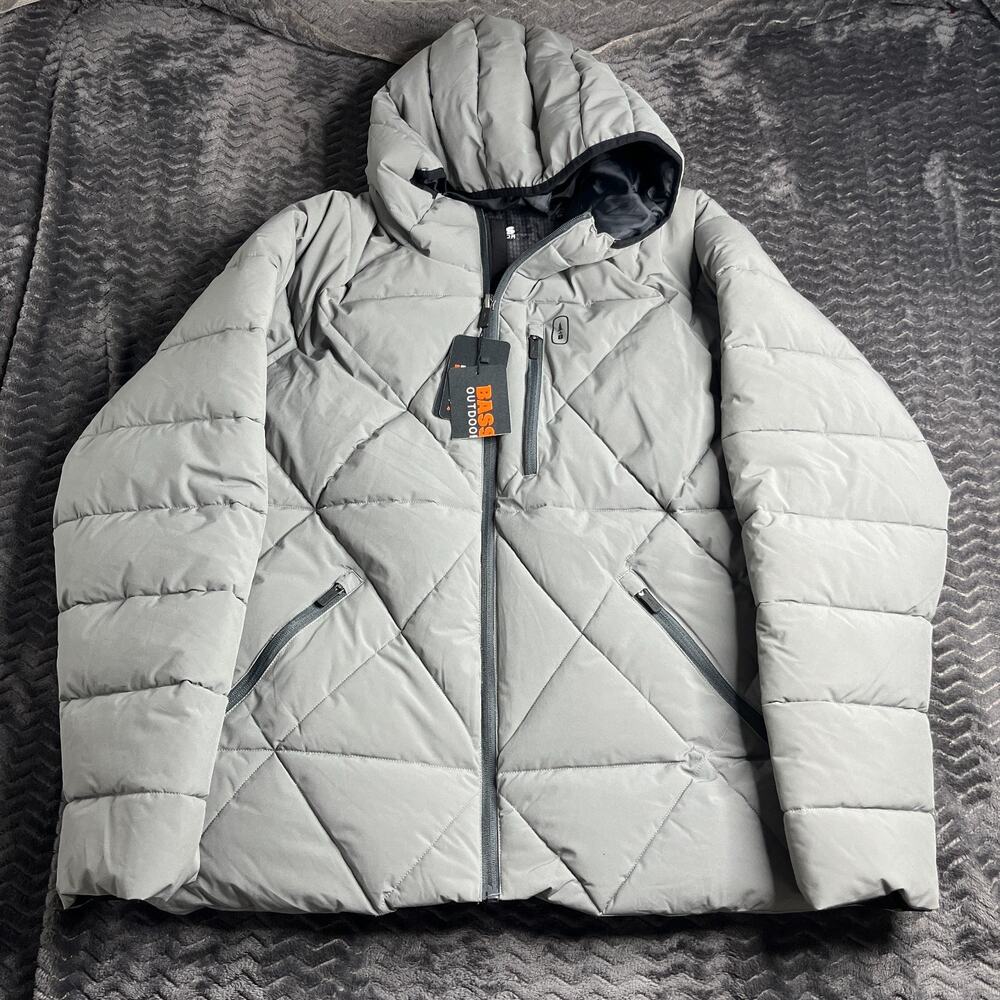 BASS OUTDOOR Men's Glacier Hiking gray Jacket Size XL NWT